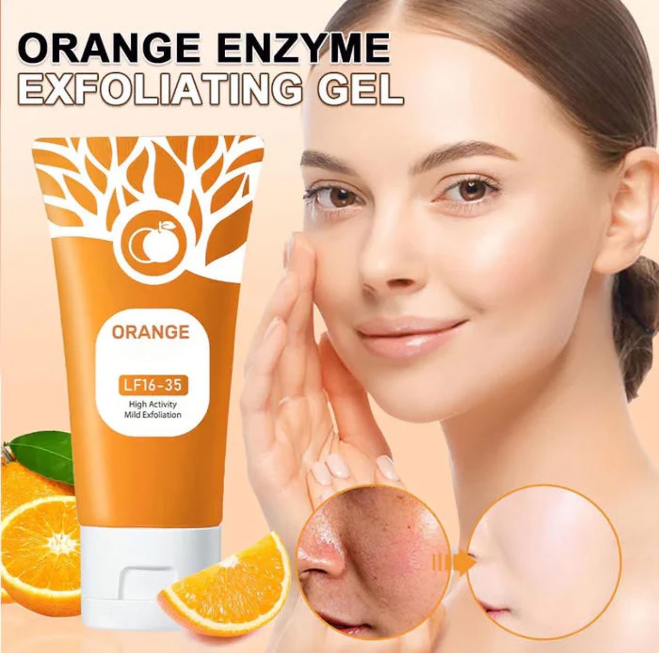 Orange Enzyme Exfoliating Gel for Brighter, Smoother & Radiant Skin – 120g