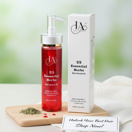 Just Amna Hair Growth Oil – 25 Herbal Extracts for Stronger, Thicker & Healthy Hair (200ml)